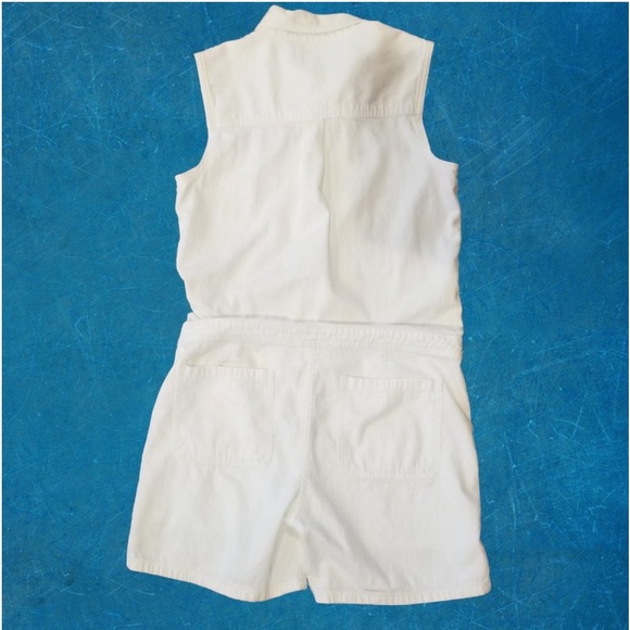 Lucky Brand Short Utility Romper in Milk size S - Picture 2 of 6